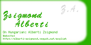 zsigmond alberti business card